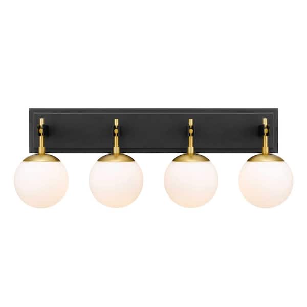 Allie 30.25 in. 4-Light Gold Vanity Light