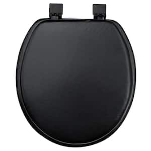 Ginsey Round Closed Front Soft Toilet Seat in Black