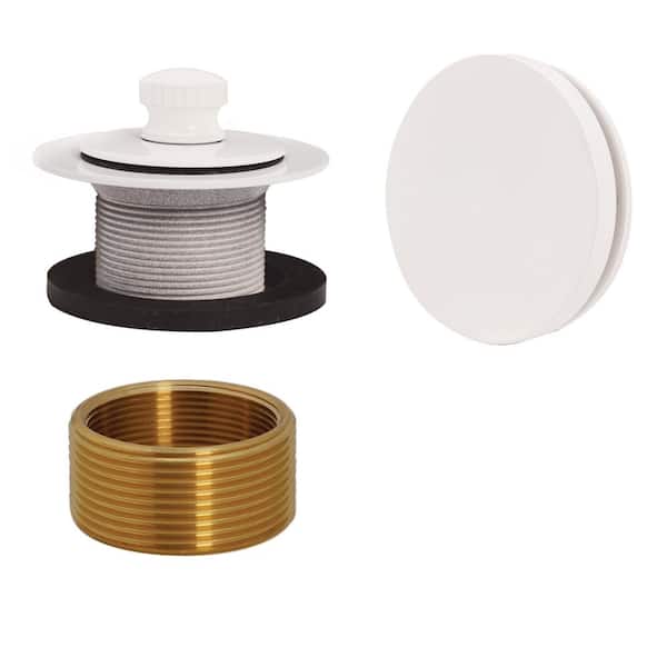 Westbrass Universal Twist and Close Tub Trim Kit in White