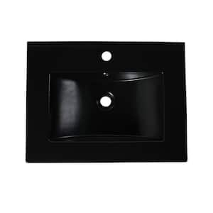 24 in . Bathroom Sink in Black