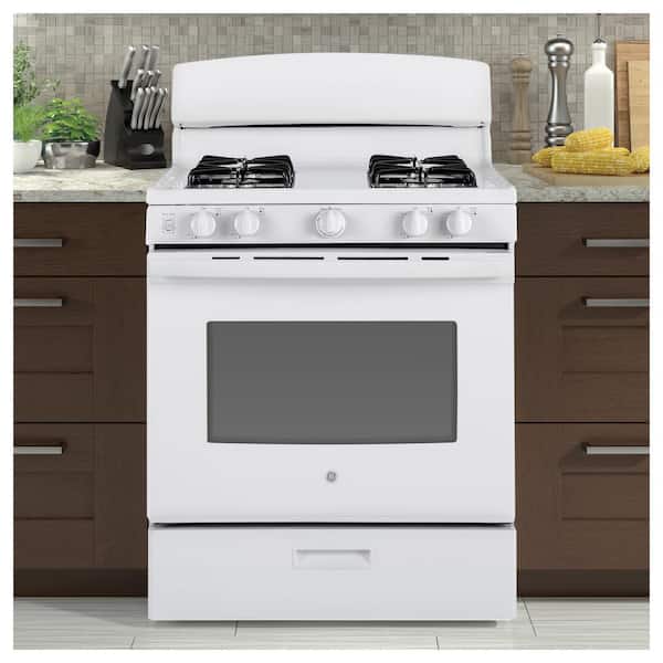 30 in. 4.8 cu. ft. Freestanding Gas Range in White