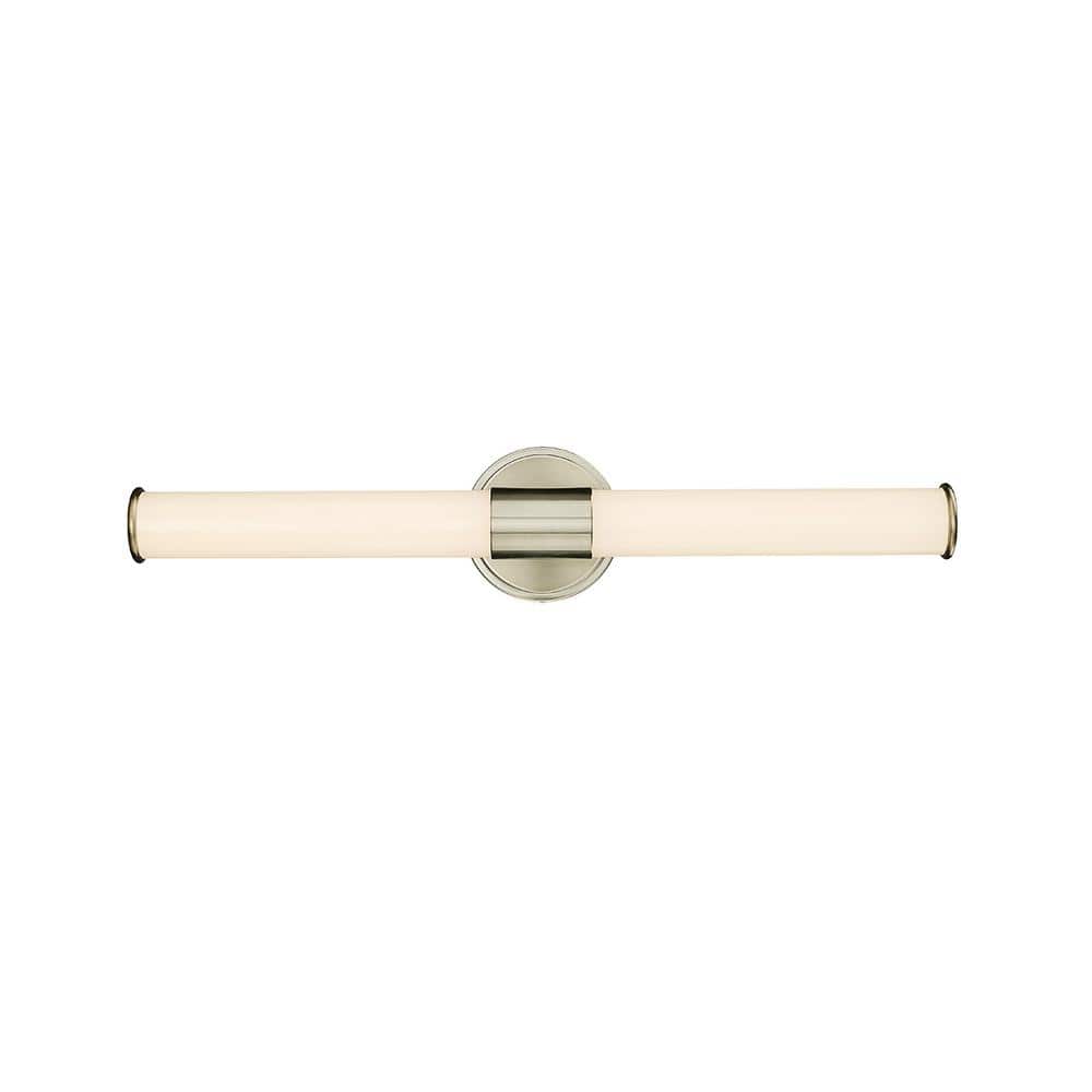Trumann 24 in. 1-Light Modern Gold LED Vanity Light with White Shade price history on PriceWatchPro