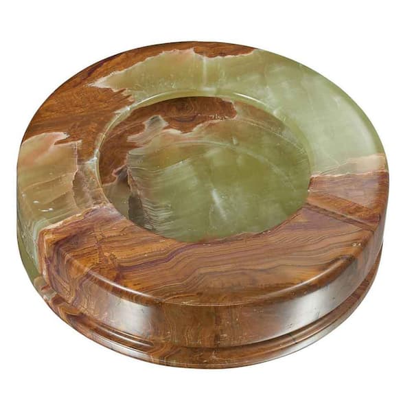 Visol Disk Ii Multicolored Onyx Stone Cigarette Ashtray With 3 Rests Vash0 The Home Depot