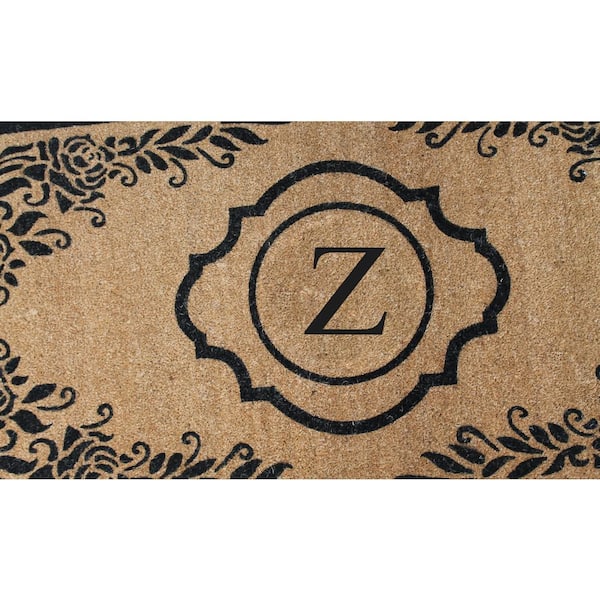 A1HC Natural Coir Monogrammed Door Mat for Front Door, 24x48, Heavy Duty Welcome  Doormat, Anti-Shed Treated Durable Doormat for Outdoor Entrance, Low  Profile, Long Lasting Front Porch Entry Rug 