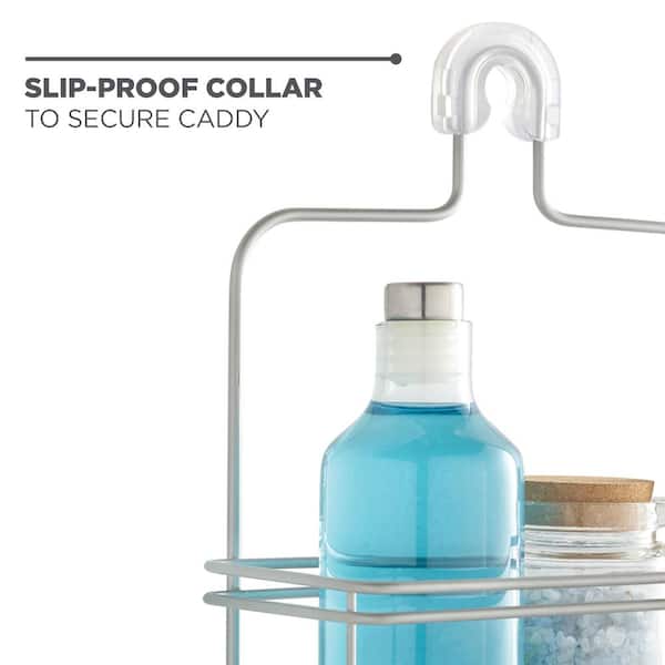 Glacier Bay Over-the-Shower Caddy in Frosted Clear 5890KKHD - The Home Depot