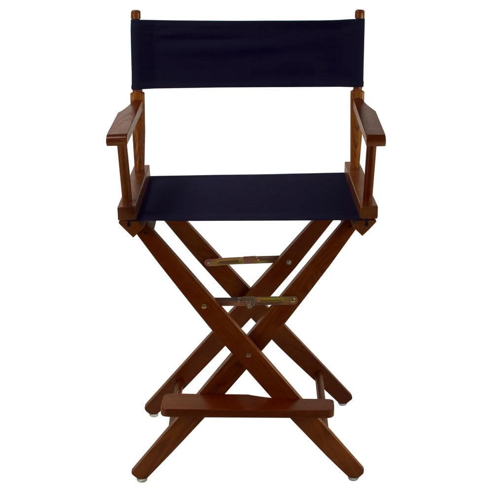 24 in. Extra-Wide Mission Oak Wood Frame/Navy Canvas Seat Folding Directors Chair price history on PriceWatchPro
