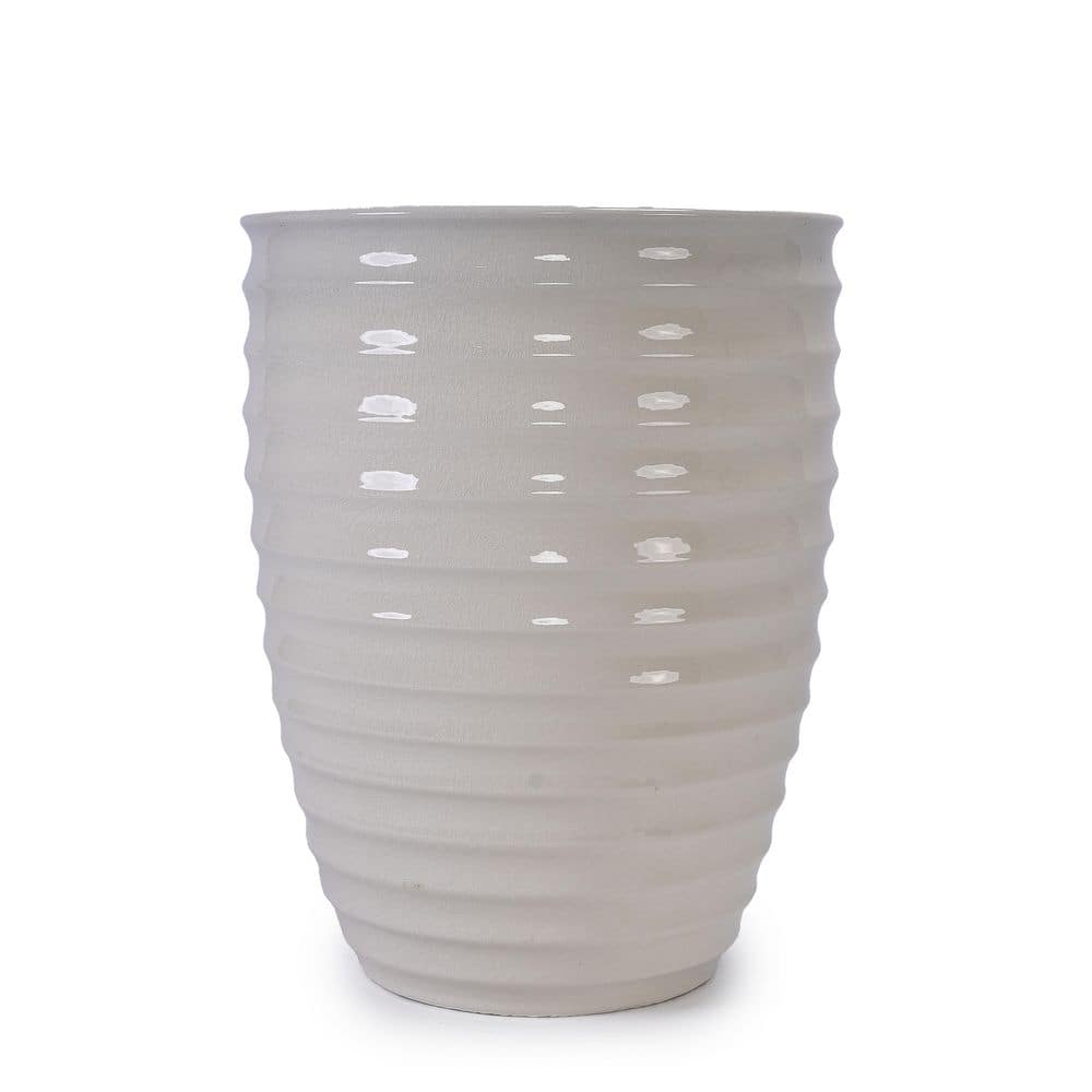 Ceramic Flowerpot, Modern Planter for Patio, Garden, Windowsill, (1-Pack)Milk White price history on PriceWatchPro