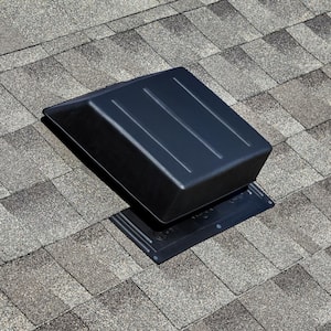 65 sq. in. NFA Black Resin High Impact Slant Back Roof Louver Static Vent (Carton of 6)
