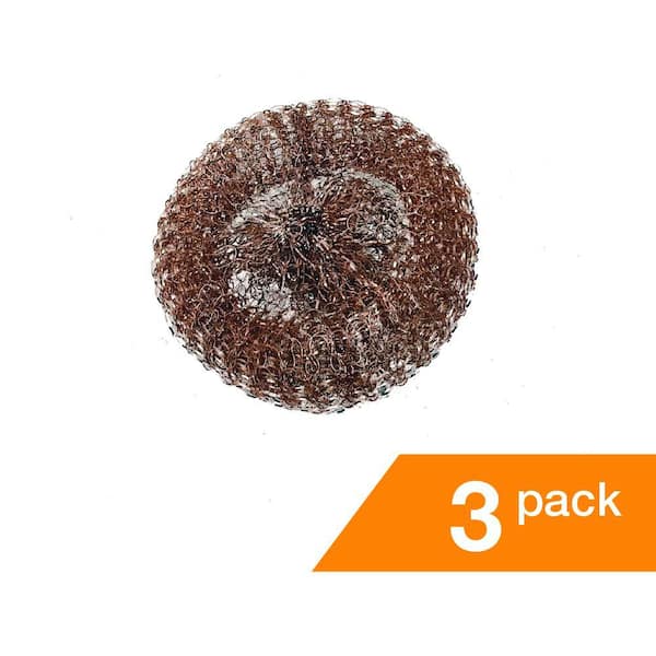3.54 in. copper scrubbing pad 3pk (3-pack)