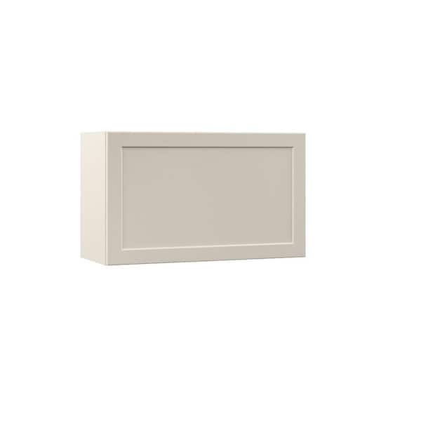 Hampton Bay Designer Series Melvern 30 in. W x 12 in. D x 18 in. H Assembled Shaker Wall Kitchen Cabinet in Cloud with Lift Up Door