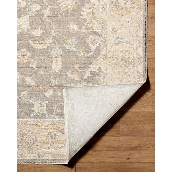 ELLE Decor The Vintage Edit 12 ft. x 15 ft. Sage Medallion Machine Washable Area Rug