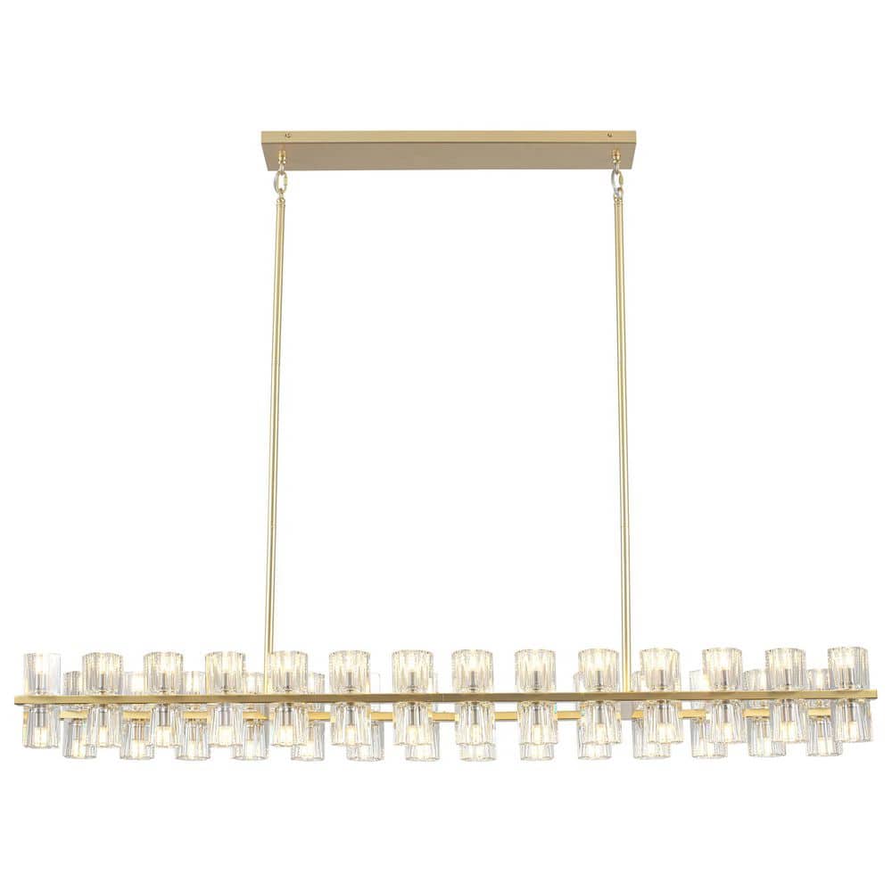 56-Lights Golden Island Design Chandelier with Crystal Shade and No Bulbs Included for Dinning Room Living Room price history on PriceWatchPro