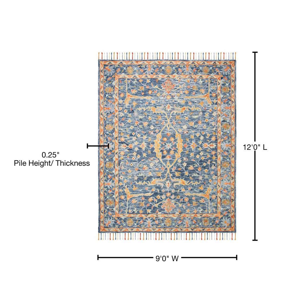 Handmade Multicolor Wool 9' x 12' Tufted Area Rug