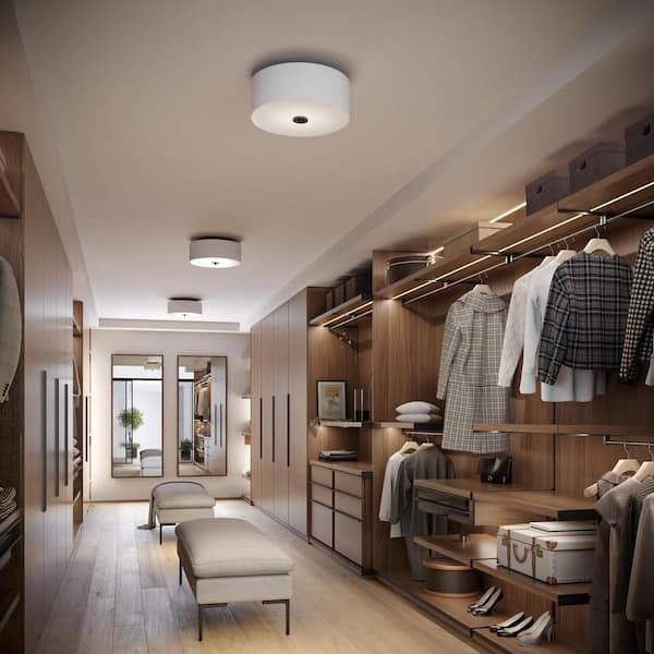 Progress Lighting Inspire Collection Graphite Integrated LED Semi-Flush Mount