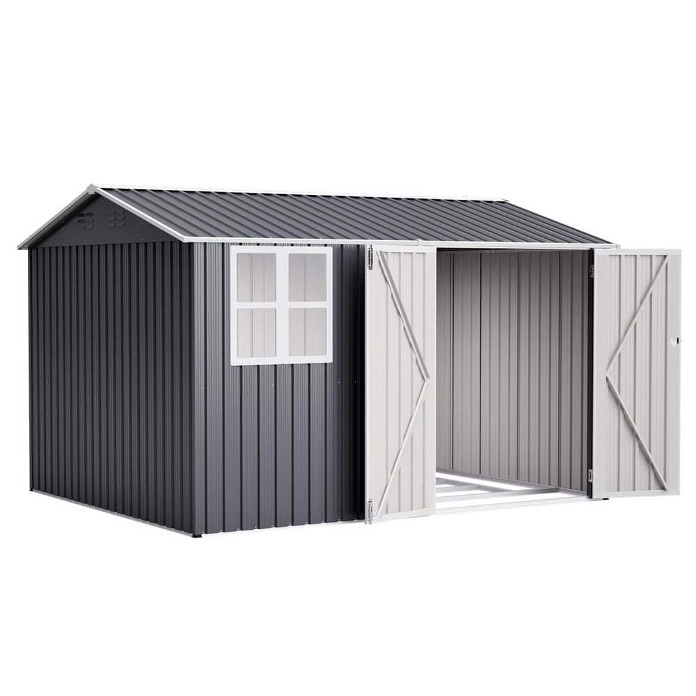 8 ft. W x 10 ft. D Steel Storage Shed with Clear Window, Lockable Door and Floor Frame (80 sq. ft. ) price history on PriceWatchPro
