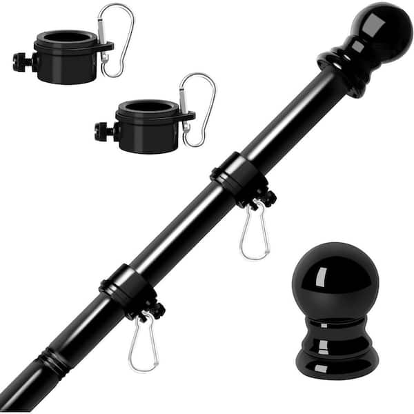 Flag Poles 6FT Adjustable Stainless Steel Heavy Duty Tangle Free Design for House Yard Porch Boat 3x5 Flags