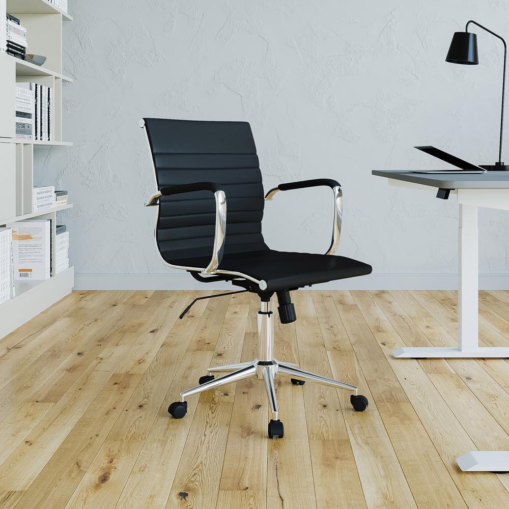 TECHNI MOBILI Black Modern Medium Back Executive Office Chair -  RTA-4602-BK