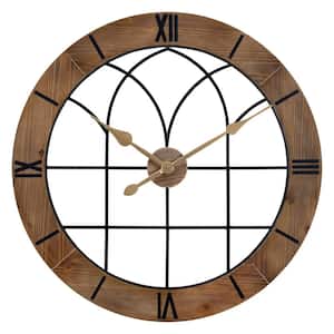 30 in. Brown Josie Arch Wall Clock