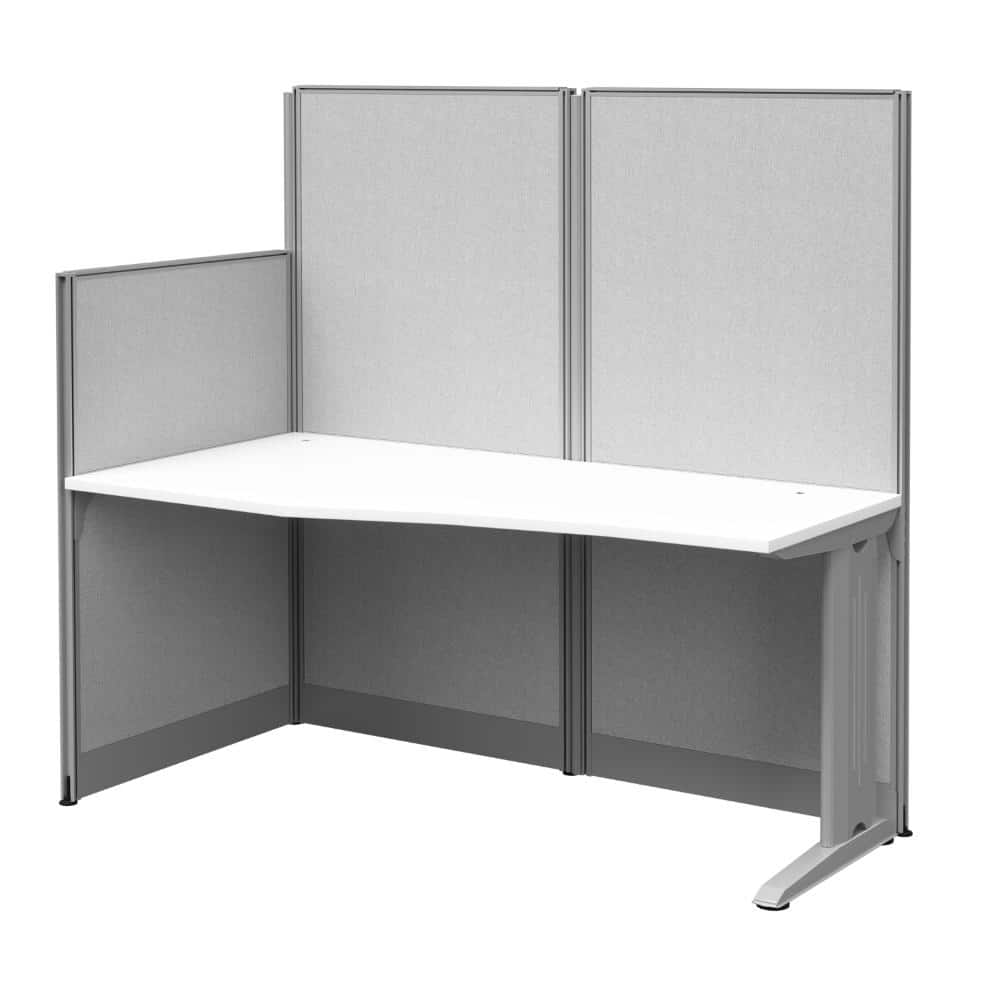 Instant Office 65W x 33D Straight Workstation with Panel, Pure White