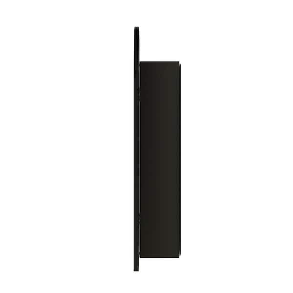 18-in x 30-in Surface Mount Black Mirrored Arched Medicine Cabinet