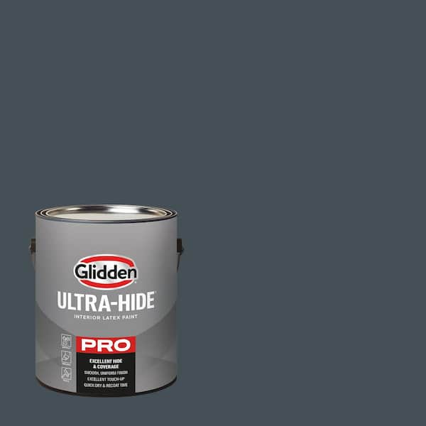 Glidden Ultra-Hide 1 gal. PPG1035-7 Obsidian Ultra Flat Interior Paint ...