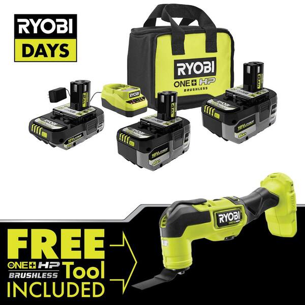 RYOBI ONE+ 18V Lithium-Ion 2.0 Ah, 4.0 
