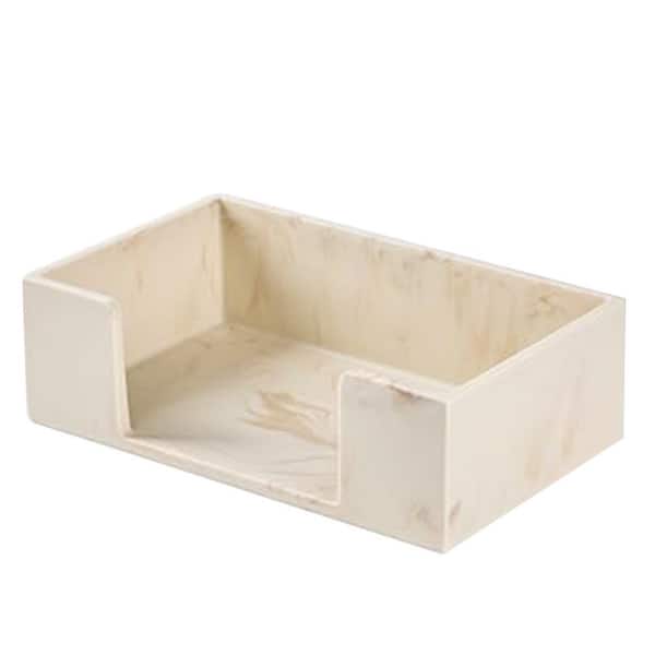 Countertop Marble Beige Napkin Holder Paper Towel Dispenser for Kitchen Bathroom C Fold Trifold Organizer