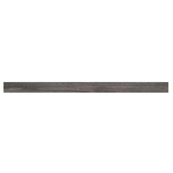 Performance Accessories Flint Grey 1.32 in. Thick x 1.88 in. Wide x 78.7 in. Length Vinyl Stair Nose Molding, Medium