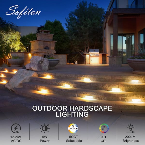 Sofiton 4-Pack 200 Lumens Low Voltage Bronze Integrated LED