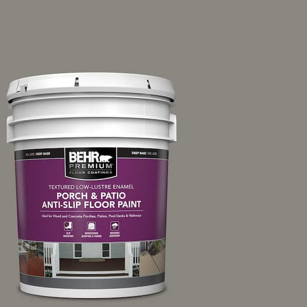 5 gal. #HDC-NT-23 Wet Cement Textured Low-Lustre Enamel Interior/Exterior Porch and Patio Anti-Slip Floor Paint