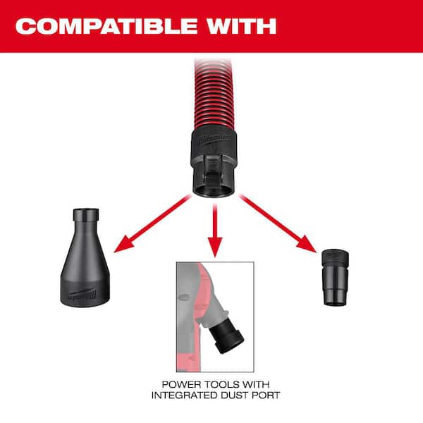 Milwaukee 10 ft. Dust Accessory Hose 49-90-1973 - The Home Depot
