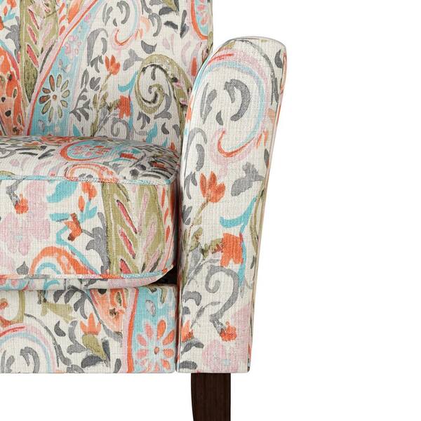 orange paisley chair