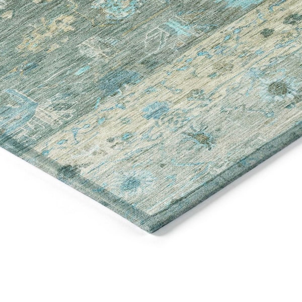 Chantille Machine Washable Indoor/Outdoor Abstract ACN2323 Sage 2 ft. 3 in. x 7 ft. 6 in. Runner Rug