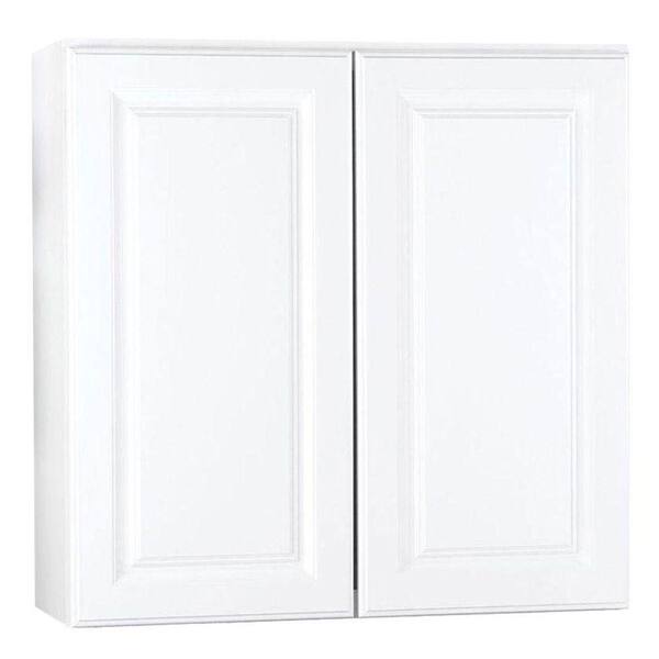 White-raised-panel-wall-kitchen-cabinet-with-2-doors