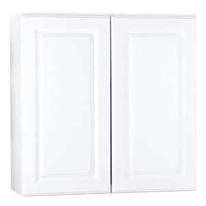 Hampton 30 in. W x 12 in. D x 30 in. H Assembled Wall Kitchen Cabinet in Satin White