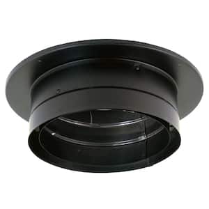 Through The Attic Kit for 6 Inner Diameter Chimney Pipe with Spark Guard  Chimney Cap 11 Support Box / Flat Roof Flashing