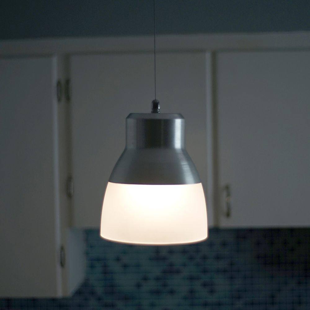 Brushed Nickel Mini Glass LED Pendant Light