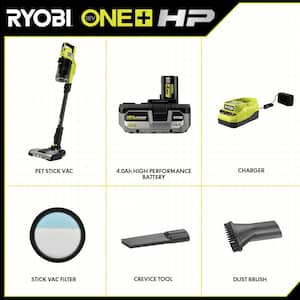 ONE+ 18V Lithium-Ion Cordless BL HP Pet Stick Vacuum Special Buy Kit with (2) 4.0Ah Batteries