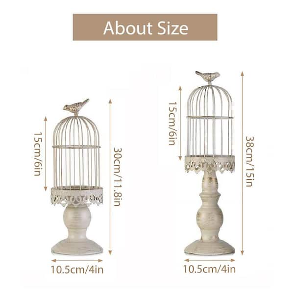 Decorative Bird Cages for Weddings Vintage Candlestick Holders