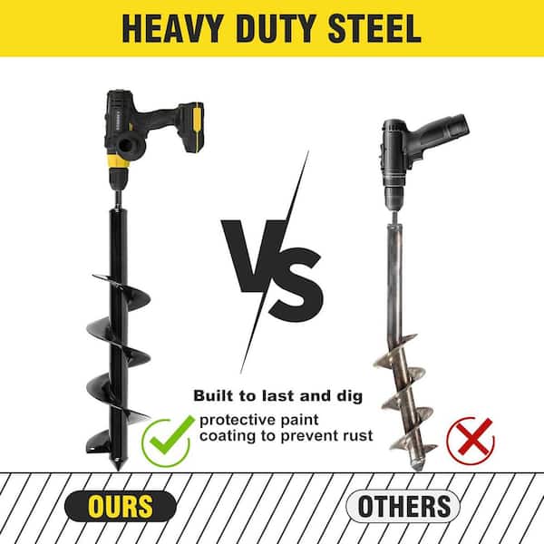 2-Piece Long Reach Garden Auger Drill Bit Set (3/8 in. Drive)