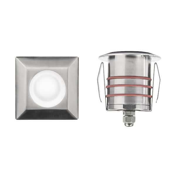 WAC LANDSCAPE Low Voltage 225 Lumen Stainless Steel Hardwired Integrated LED Weather Resistant in Ground Well Light 2700K