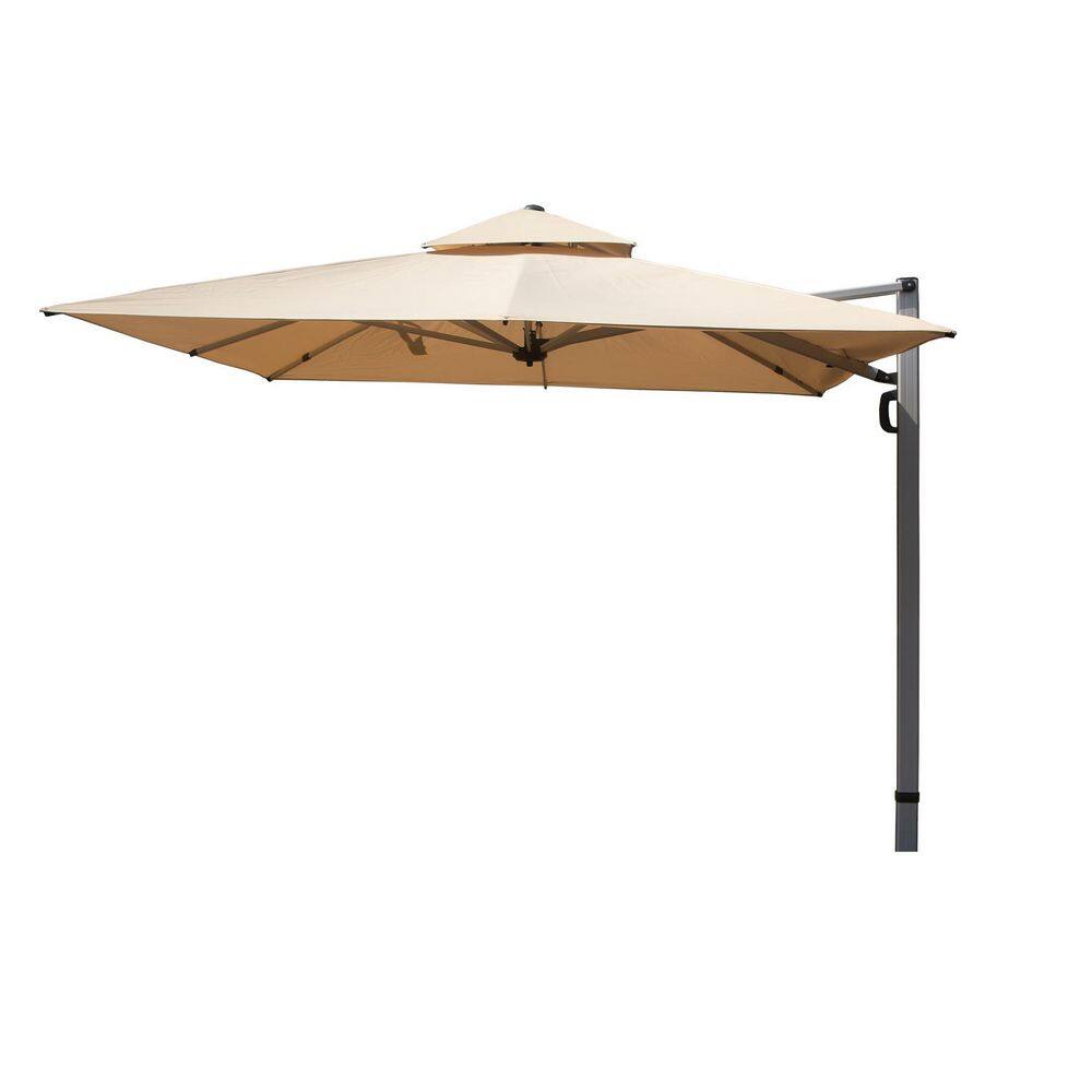 9 ft. x 11 ft. Rectangular Cantilever Patio Umbrella with Center Pole, 9-Rib in Beige(Base Not Included) price history on PriceWatchPro