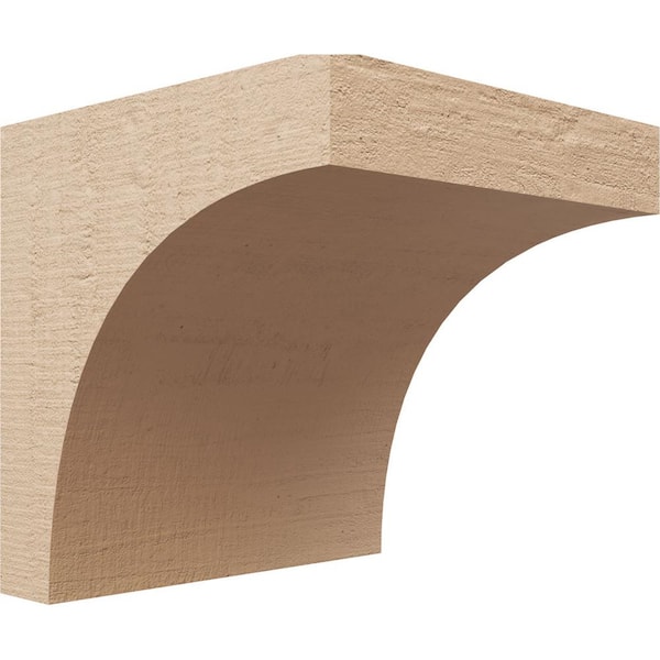 Ekena Millwork 9 in. x 9 in. x 9 in. Wide Stockport Rough Cedar Woodgrain TimberThane Corbel, Primed Tan