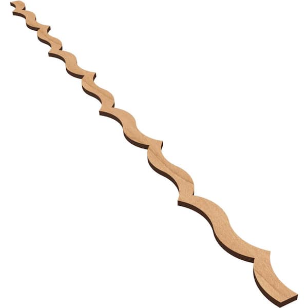 Ekena Millwork May 47 in. H x 0.375 in. W Slatwall Panels in Maple 43-Pack