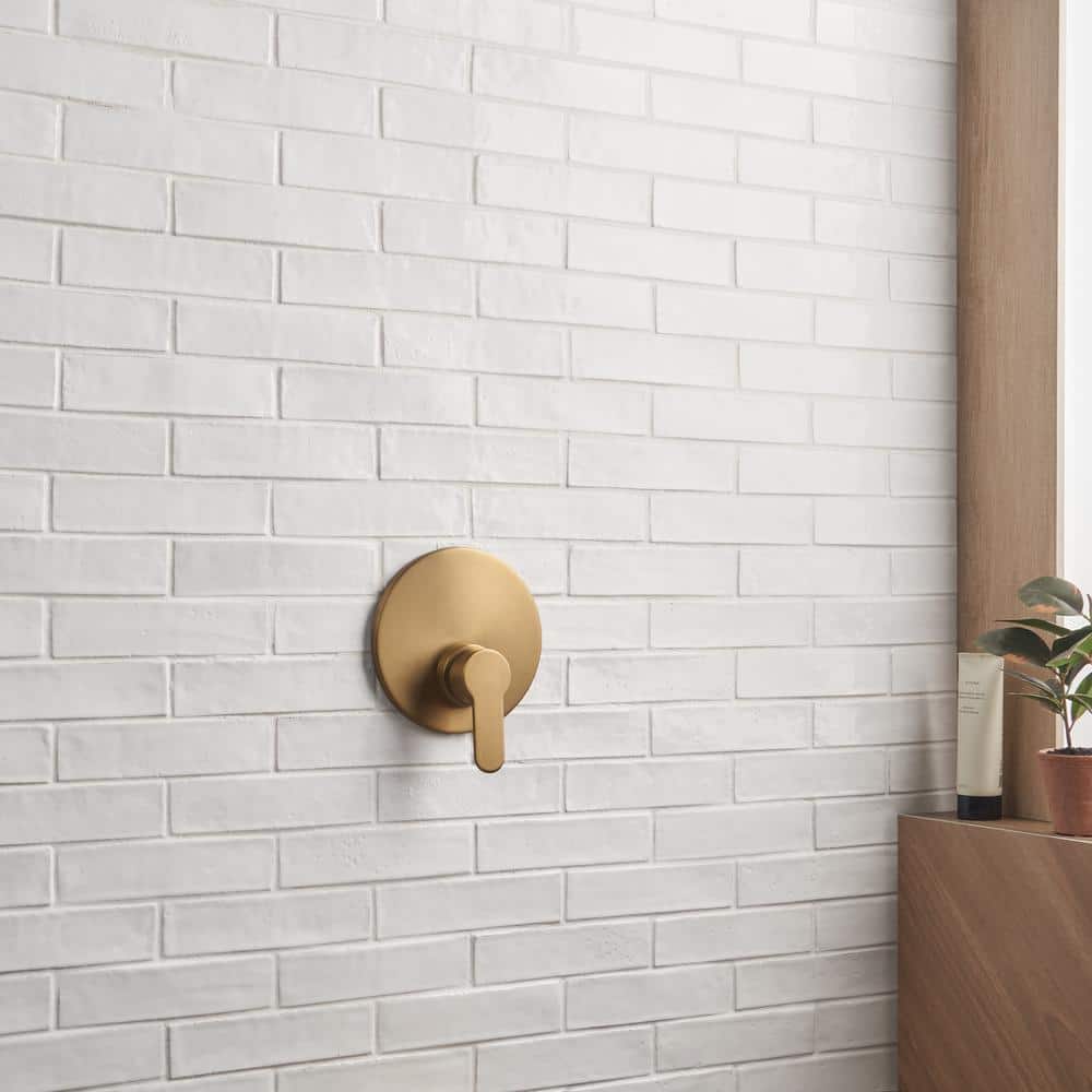 Orion White Glossy Ceramic Subway Wall Tile 2" x 8"