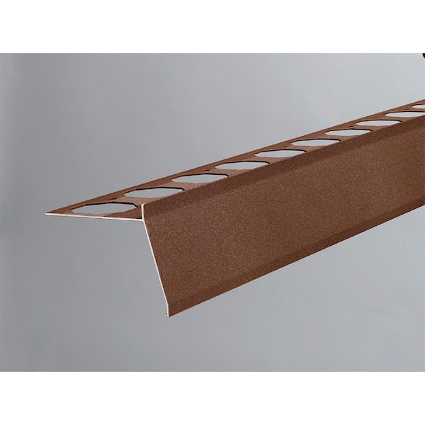 Novovierteaguas GT earthen oxyde 2.93 in. D x 0.375 in. W x 98.4 in. L gutter shape Aluminum Molding and Transition Trim