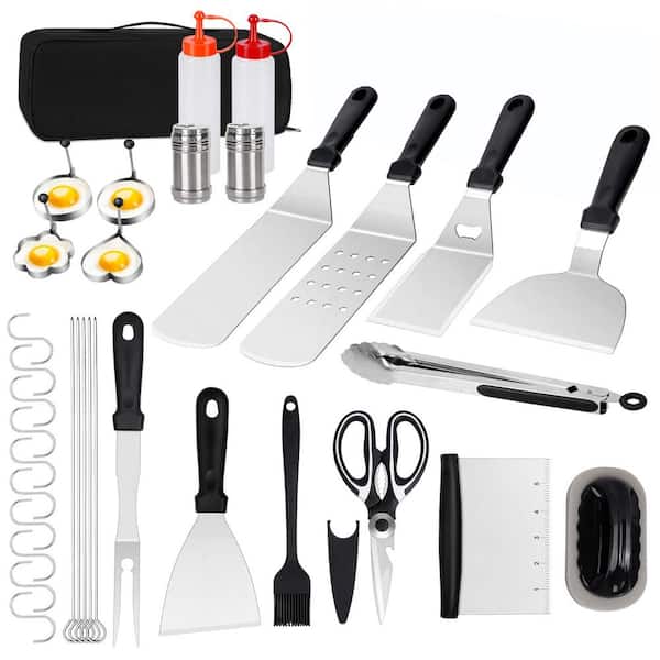Dyiom 34-Pieces Stainless Steel BBQ Accessories Griddle Grill Tools Set  B09SFVWGNH - The Home Depot