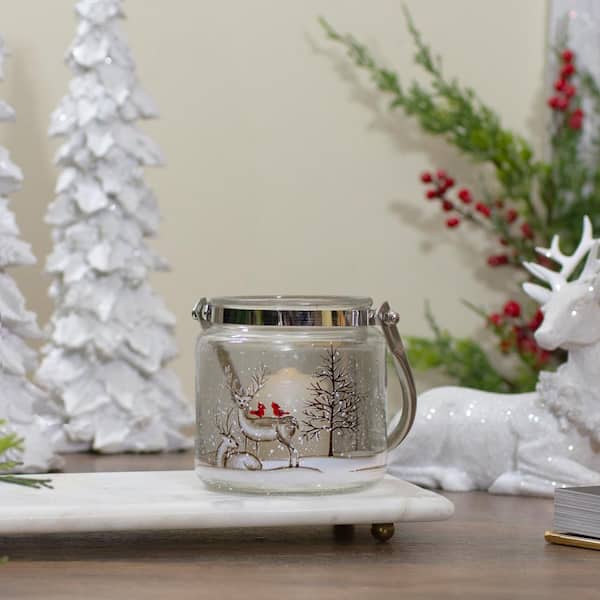 Floral Embossed Glass Round Candle Jar For Candle Making Container DIY Gift  New