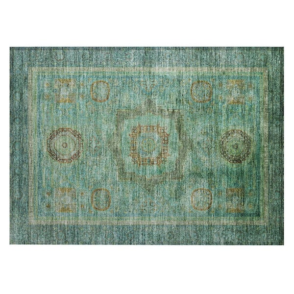 Chantille Machine Washable Indoor/Outdoor Abstract ACN2159 Green 1 ft. 8 in. x 2 ft. 6 in. Accent Rug