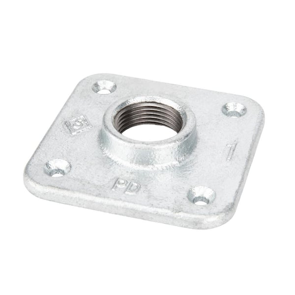 STZ 1 in. Galvanized Iron Square Floor Flange